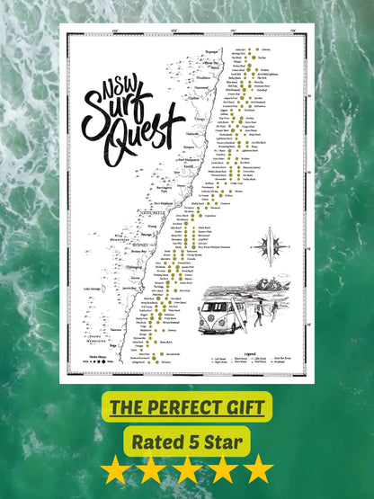 The New South Wales Surf Quest - Scratch Map