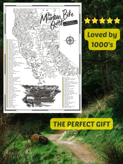 The Northern California Mountain Bike Quest - Scratch Map
