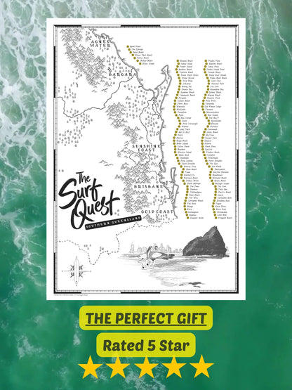 The Queensland Surf Quest - Scratch Map