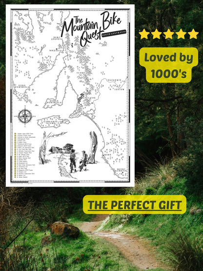 The South Australia Mountain Bike Quest - Scratch Map