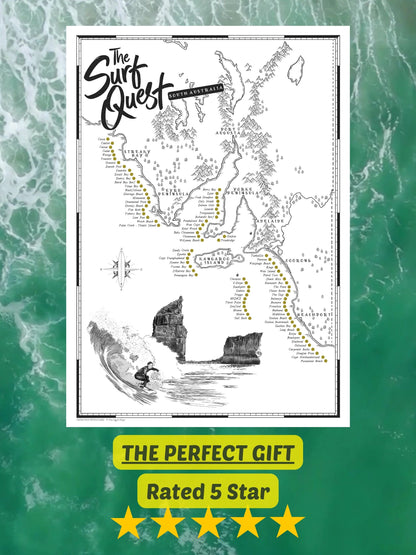 The South Australia Surf Quest - Scratch Map