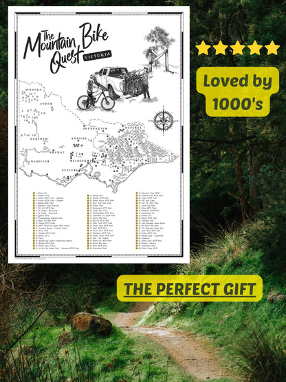 The Victoria Mountain Bike Quest - Scratch Map