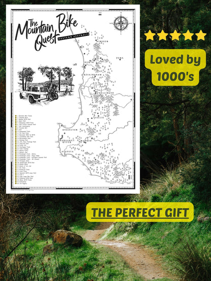 The Western Australia Mountain Bike Quest - Scratch Map