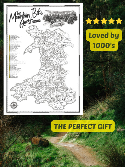 The Wales Mountain Bike Quest - Scratch Map