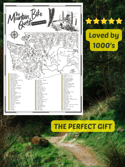 The Washington Mountain Bike Quest - Scratch Map