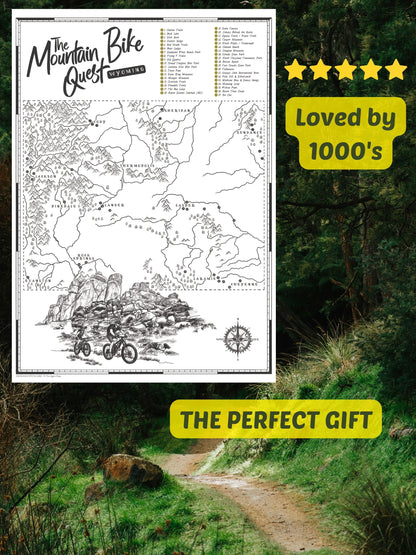 The Wyoming Mountain Bike Quest - Scratch Map
