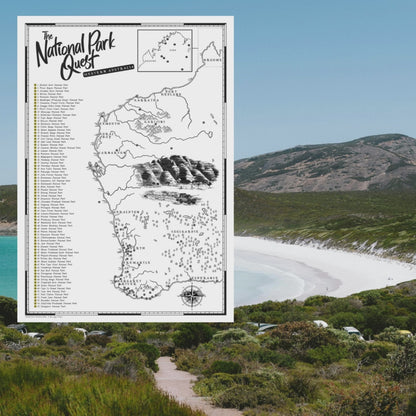The Western Australia National Parks Quest - Scratch Map